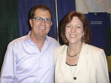 Sue posing with Peter Walsh